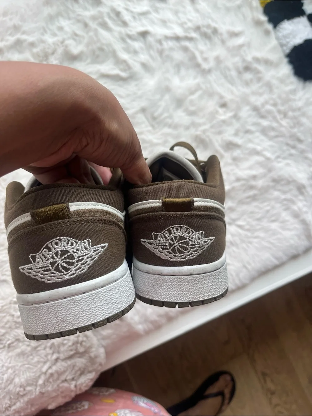 Nike Air Jordan Low Top Sneakers - White & Brown